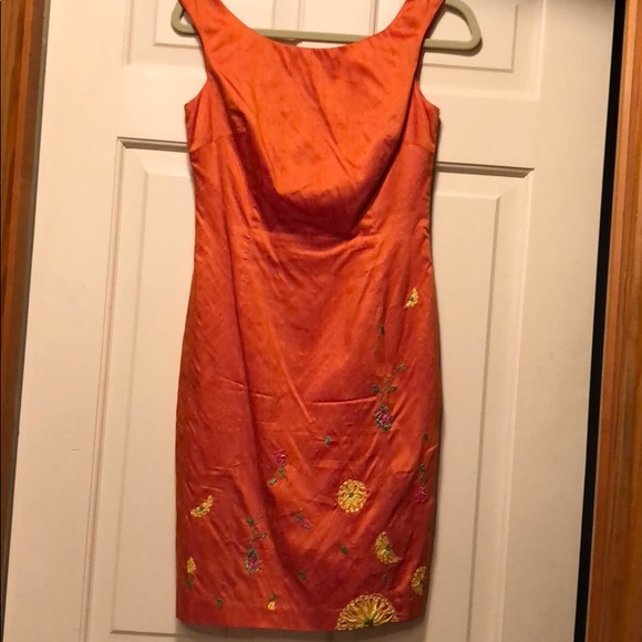 RARE VINTAGE ORANGE CLAUDIA CORDIC SUMMER DRESS - Picture 1 of 5